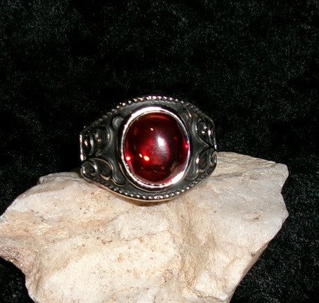 Red Crystal Ring with ELDER VAMPIRE