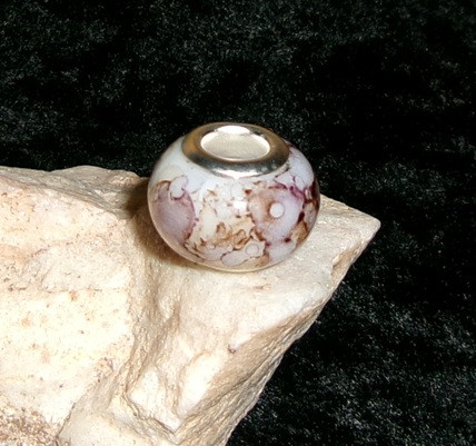 Glass Bead with GRAY DRAGON