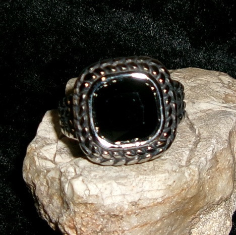 Black Crystal Ring with WERE-VAMP