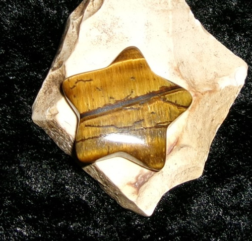 Carved Stone with GOLD DRAGON