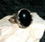Black Stone and Silver Ring with ELDER VAMPIRE