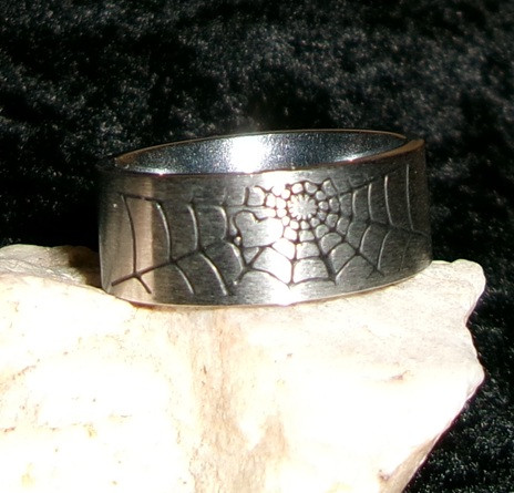 Steel Ring with ELDER VAMPIRE