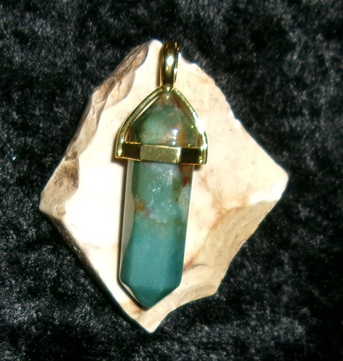 Stone Point Pendant with FOUR ELEMENTS DRAGON