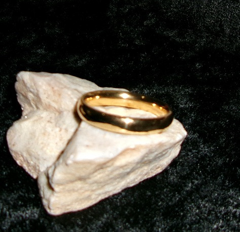 Steel Ring with GOLD DJINN