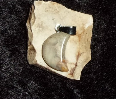 Moon Pendant with POLLINATING FAIRY