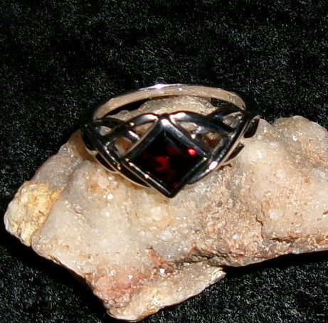 Garnet Ring with ELDER VAMPIRE