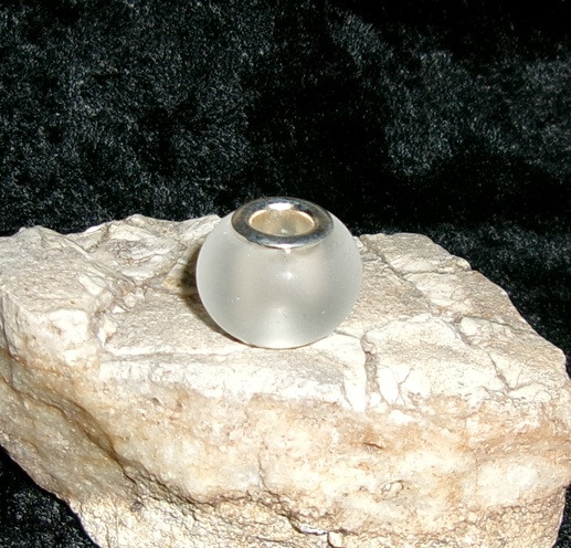 Glass Bead with WHITE DRAGON