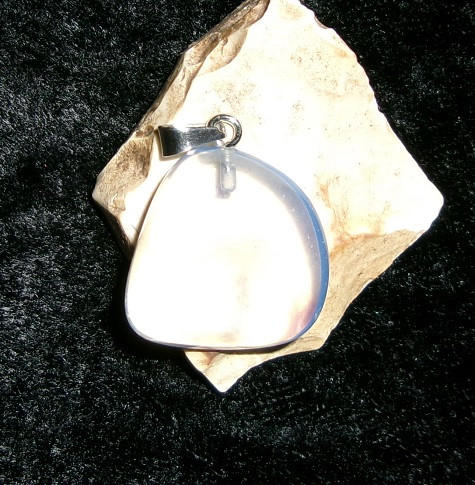 Opalite Stone Pendant with LUMINOUS ANGEL