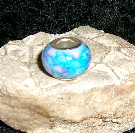Murano Glass Bead with WATER NYMPH