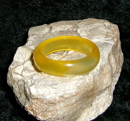 Stone Ring with GOLDEN HIGH ELF