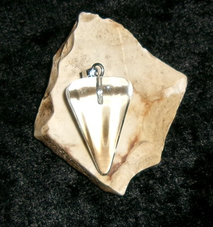 Stone Pendulum Pendant with LUMINOUS ANGEL