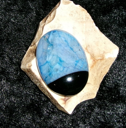 Cabochon Stone with MERMAN
