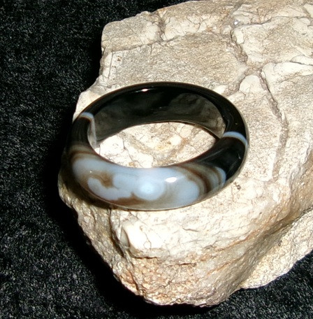 Agate Ring with STRIGOI VAMPIRE