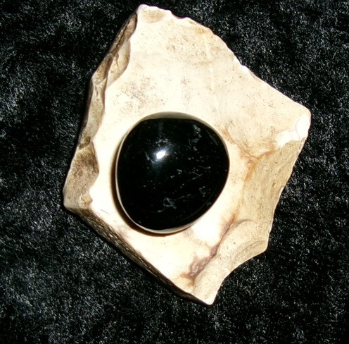 Stone with CROW TOTEM