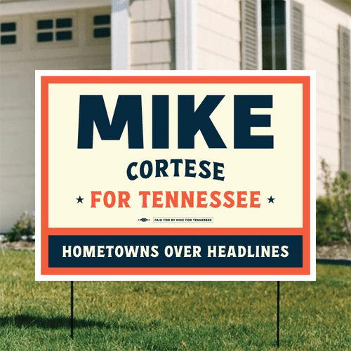 Hometowns Over Headlines (24" x 18" Coroplast Yard Sign)