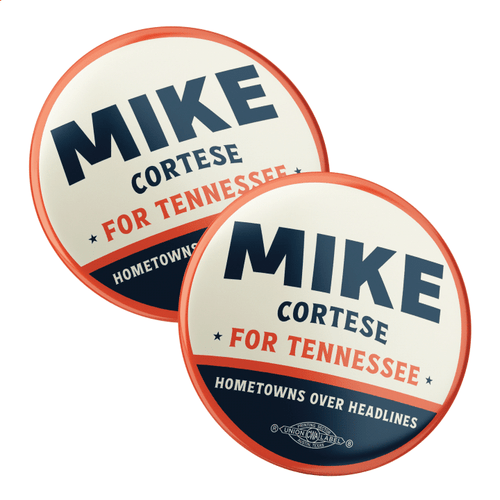 Hometowns Over Headlines (2.25" Pin-Back Button -- Pack Of Two!)