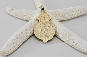 14KT King Kalakaua Monogram Pendant