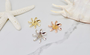 14KT Tiare Flower Pendant with Hidden Bail