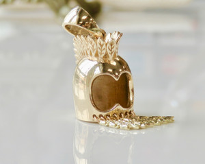 14KT Hawaiian Warrior “Ikaika” Helmet Pendant  | Price Varies Based on Size