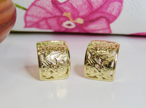 14KT Yellow Gold Tropical Bird Stud Earrings