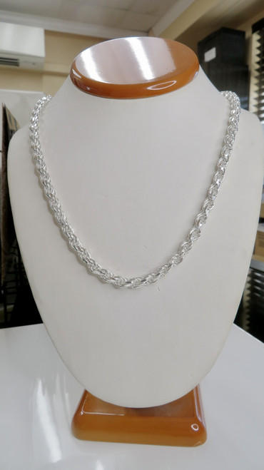 Sterling Silver 925 6MM Diamond Cut Rope Chain |  Price Varies Based on Length
