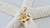 14KT Plumeria Flower with Blue Diamond Pendant  | Price Varies Based on Size