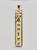 14KT 3D Personalized 10MM Cherry Blossom Vertical Name Pendant  | Price Varies Based on Height