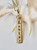14KT 3D Personalized 10MM Rose Flower Vertical Name Pendant  | Price Varies Based on Height