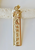 14KT 3D Personalized 10MM Gardenia Flower Vertical Name Pendant  | Price Varies Based on Height
