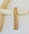 14KT 3D Personalized 10MM Gardenia Flower Vertical Name Pendant  | Price Varies Based on Height