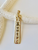 14KT 3D Personalized 10MM Plumeria Flower Vertical Name Pendant  | Price Varies Based on Height