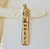 14KT 3D Personalized 10MM Hibiscus Flower Vertical Name Pendant  | Price Varies Based on Height