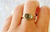 14KT Heart Initial Ring  | Price Varies Based on Size