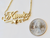 14KT Personalized Script Cutout Name with Heart Design Necklace  | Price Varies Based on Length