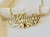 14KT Personalized Script Cutout Name with Heart Design Necklace  | Price Varies Based on Length