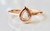 14KT Rose Gold Pear Shaped, Rose Cut, Bezel Set 0.34CT Diamond Solitaire Ring