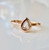 14KT Rose Gold Pear Shaped, Rose Cut, Bezel Set 0.34CT Diamond Solitaire Ring
