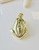 14KT Green Gold Frog with Emerald Eyes Pendant