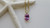 14KT Yellow Gold Oval Shaped Genuine Amethyst Pendant