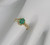 USED - 14KT Yellow Gold Oval Shaped Emerald with Diamonds Ring