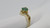 USED - 14KT Yellow Gold Oval Shaped Emerald with Diamonds Ring