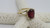 SALE - 14KT Yellow Gold Oval Shaped Garnet Ring