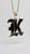 14KT 1.5" Old English Cutout Personalized Initial Pendant with Enamel