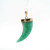 USED - 14KTY Green Jade Horn Pendant