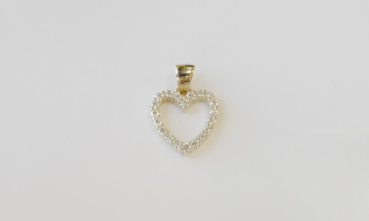 14KT Diamond Heart Pendant