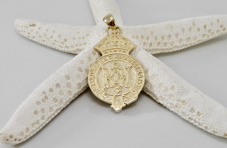 14KT King Kalakaua Monogram Pendant