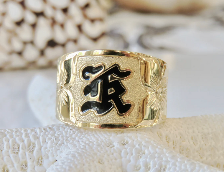 Example of 15MM Width with Black Enamel Letter Style.