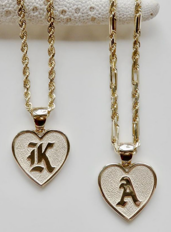 Raised Gold Initial