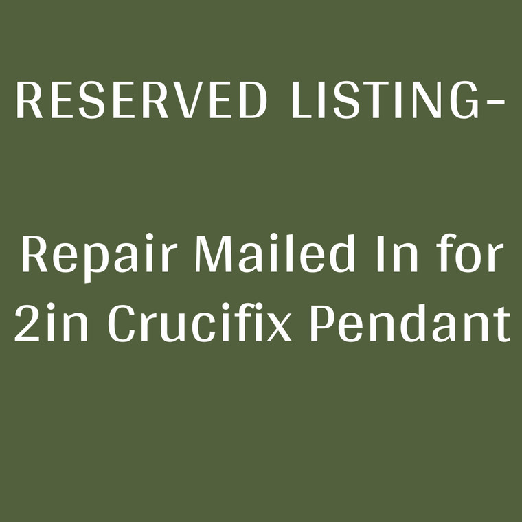 RESERVED LISTING - Repair 14KT Solid Yellow Gold 2in 3D INRI Crucifix Pendant