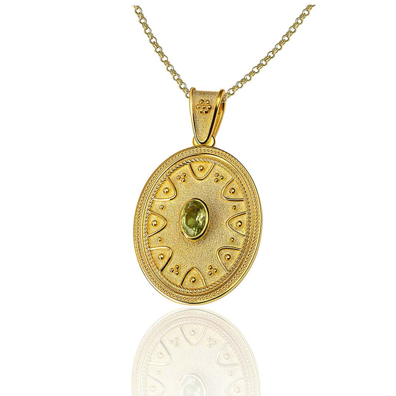Vintage 14k Gold Graduated Byzantine Link Necklace – Marika Gems